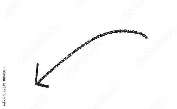 Fototapeta Black marker–style arrow icon on a transparent background