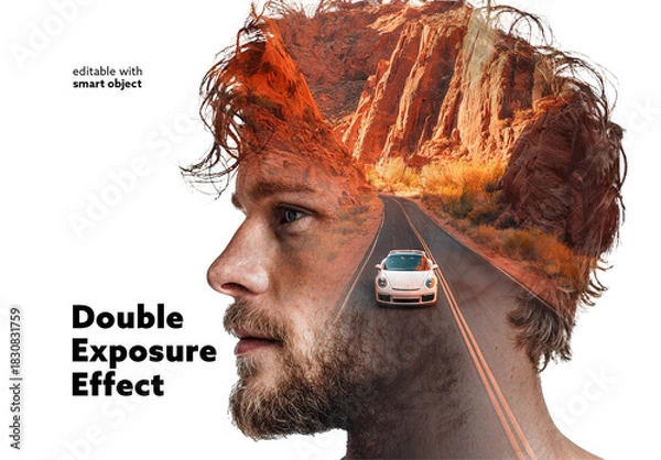 Obraz Double Exposure Photo Effect