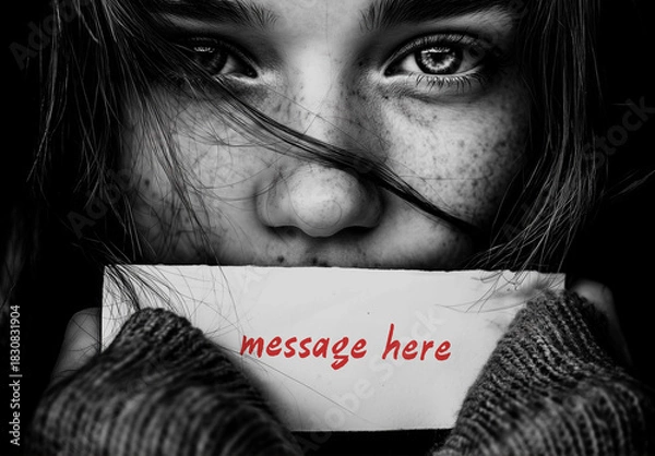 Fototapeta Paper Message Mockup 