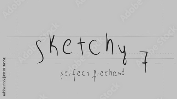 Obraz Sketch Write On Text Effect 7 - Scribble Doodle Title Animation Tool | Perfect Freehand Vector Calligraphy