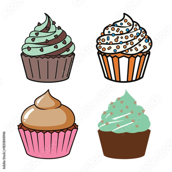 Obraz Universal Minimal Outline Vector Icon Set