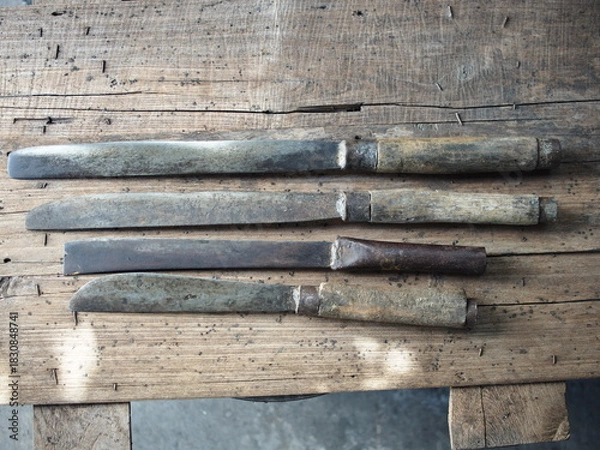 Obraz long knife for hard work in kitchen 