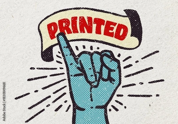 Obraz Halftone Stamp Effect Mockup