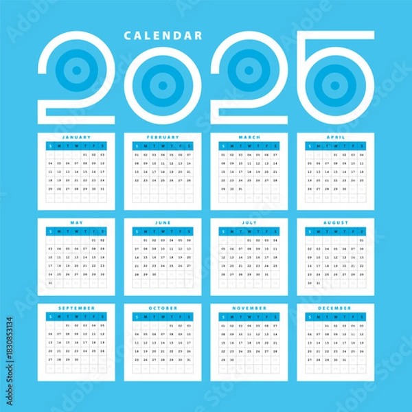 Obraz Blue Calendar 2026
