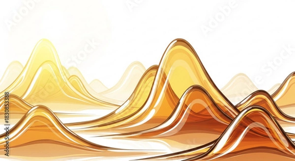Fototapeta Abstract golden fluid waves background design for website banner and presentation template and wallpaper use