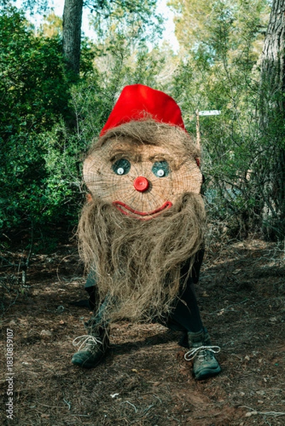 Obraz a tall Tio de Nadal with a long straw beard