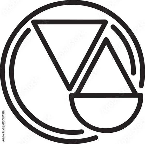 Fototapeta Creative Geometric Icons Line Art