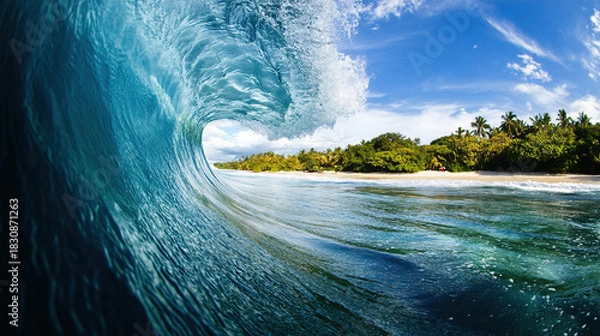 Fototapeta How do surfers read the ocean and predict the perfect waves? What techniques and knowledge are involved in anticipating the ride?