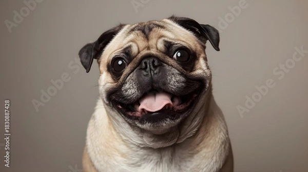 Fototapeta happy Pug very cute dog