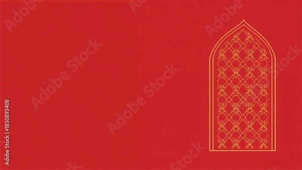 Obraz red and gold background