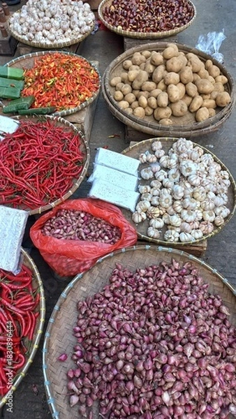 Obraz dried beans in a market