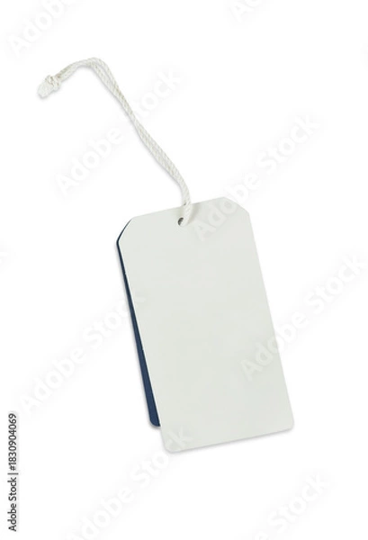Obraz Empty price tag isolated on white background with soft shadow