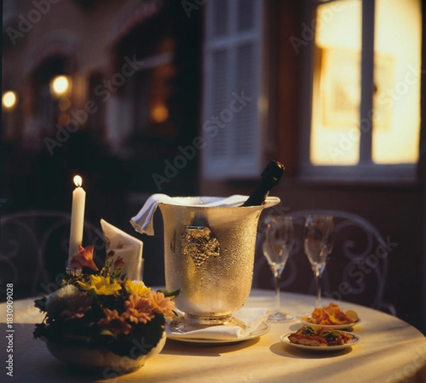 Obraz champagne per due 