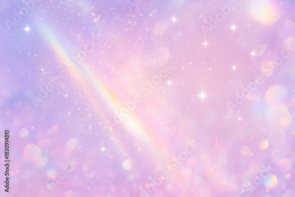 Obraz Soft pastel bokeh background with shimmering light and dreamy prism glow