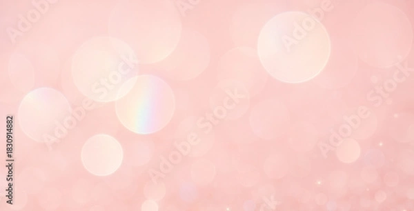 Obraz Iridescent prism light background with sparkling bokeh and soft pastel highlights