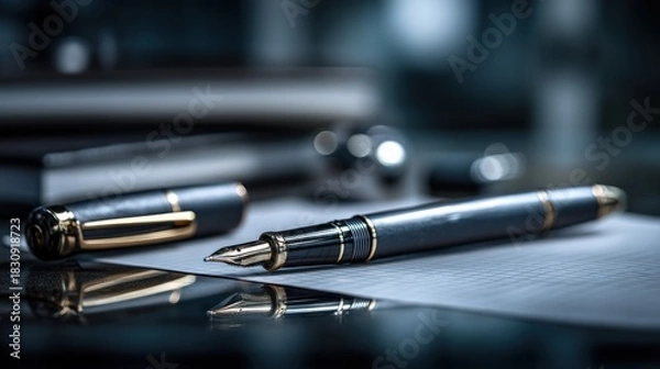 Obraz Dark pens on paper