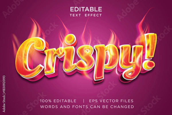 Obraz editable chicken text effect with fire decoration	
