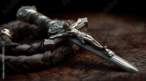 Obraz Dagger cross religious