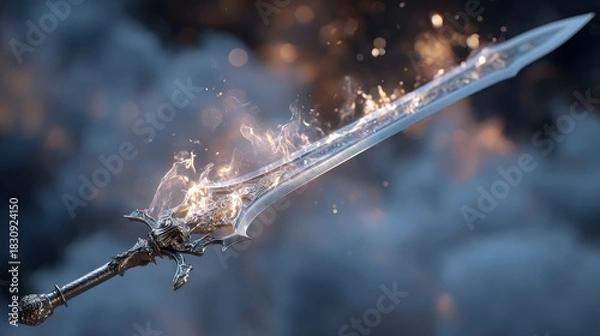 Obraz Burning fantasy sword