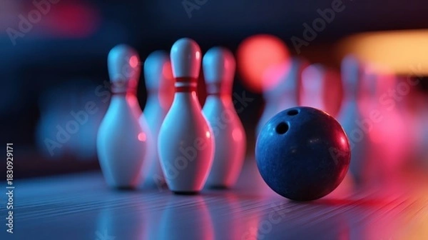 Obraz Bowling night sport