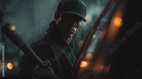 Obraz Person baseball bat