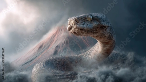 Obraz Mythical serpent mountain