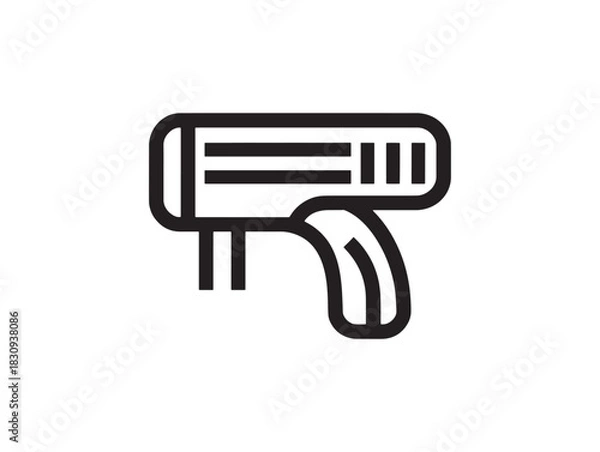 Obraz Simple 2D Vector Barcode Scanner Icon Graphic for User Interface and Digital Design