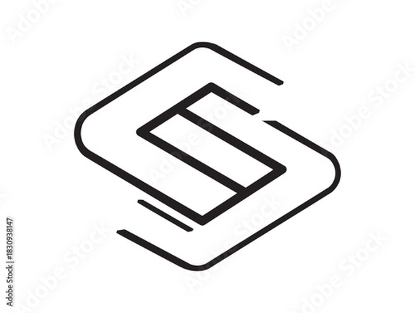 Obraz Simple black isolated outline icon 2D vector line art illustration for user interface