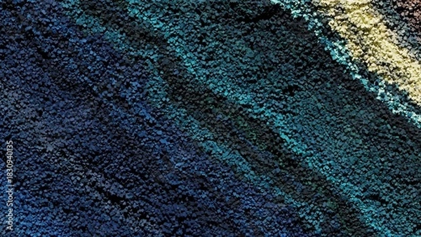 Obraz 細かい粒子で構成された砂浜に残る波の紋