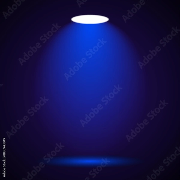 Obraz Spot Light Vector Illustration – Modern Studio Lighting Beam Effect Design