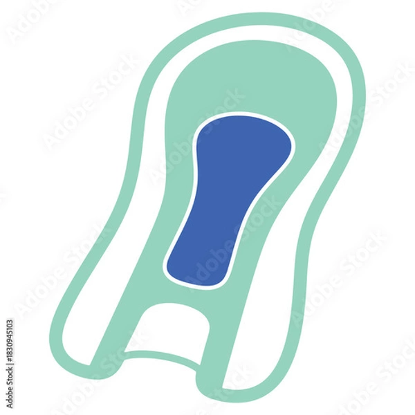 Fototapeta Stylized Vector Illustration of Footwear Sole for Active Lifestyle Design and Sport Equipment Template Concept Presentation