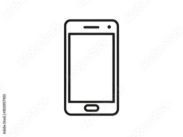 Obraz Smartphone icon isolated on white background