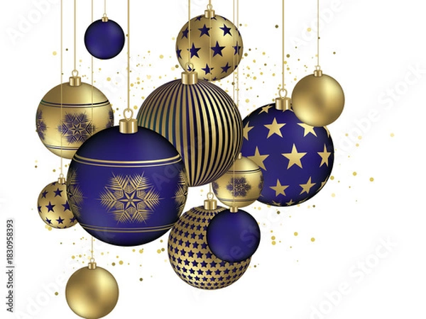 Obraz Elegant Christmas baubles