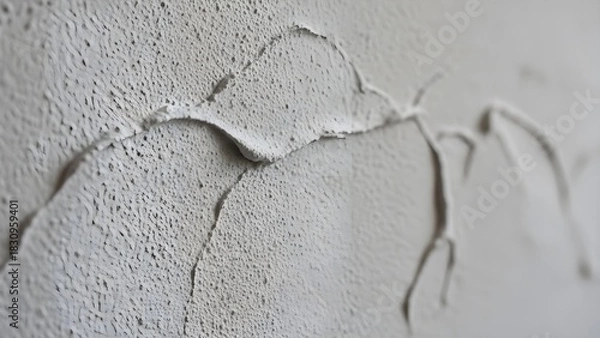 Obraz Close up of textured gray wall surface with applied compound