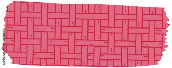 Obraz Paper and Memo Elements Collection: Sticky Notes, Clipboard, Woven Pattern, and Tape