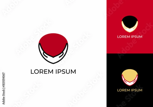 Obraz vector logo robot mask illustration icon