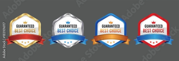 Fototapeta Guaranteed Best Choice Badge Vector