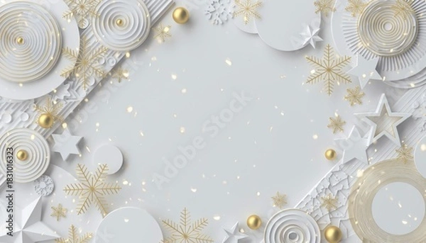Obraz Elegant christmas decoration holiday celebration digital image festive environment top-down view minimalist concept for seasonal joy and inspiration