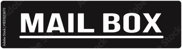 Fototapeta sticker that says : mail box