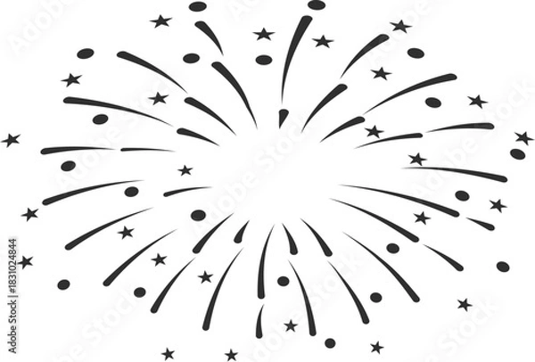 Obraz fireworks on black background