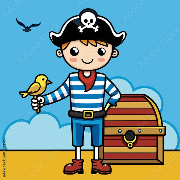 Fototapeta Lone cowboy explores vast desert landscape under warm sunset sky