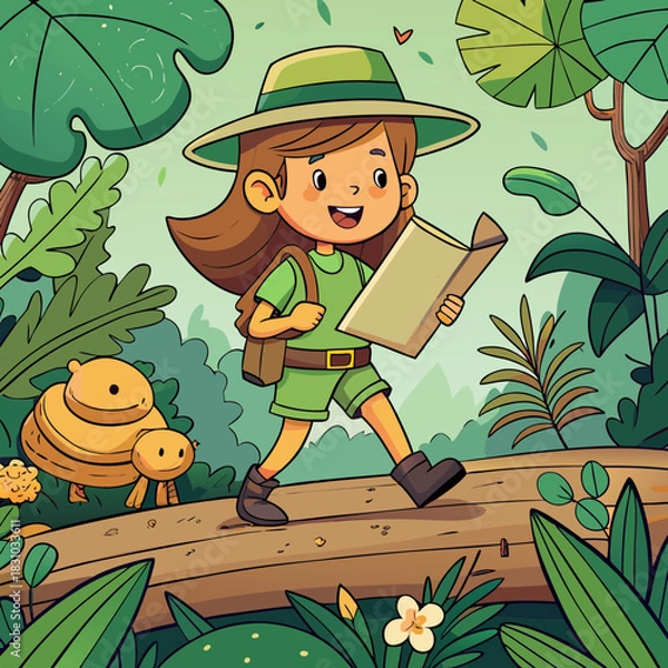 Fototapeta Friendly barista serves coffee behind a counter in a modern cafe