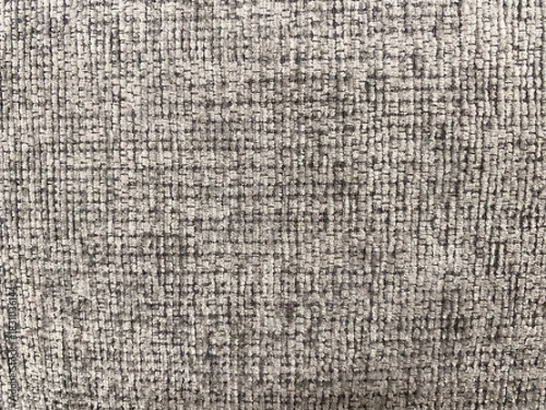 Fototapeta Textured gray fabric pattern background for interior design