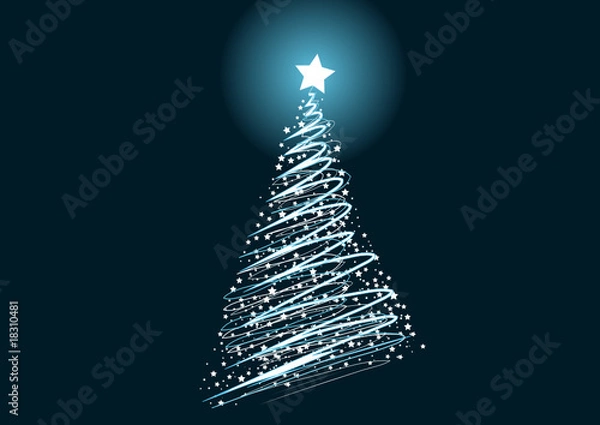 Obraz sapin de Noël illuminé