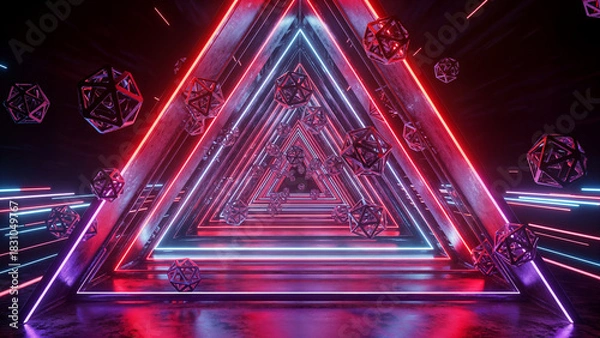 Obraz bright abstract triangle