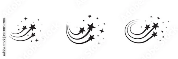 Obraz Rising Star Award Icons  Achievement Success Vector Graphics