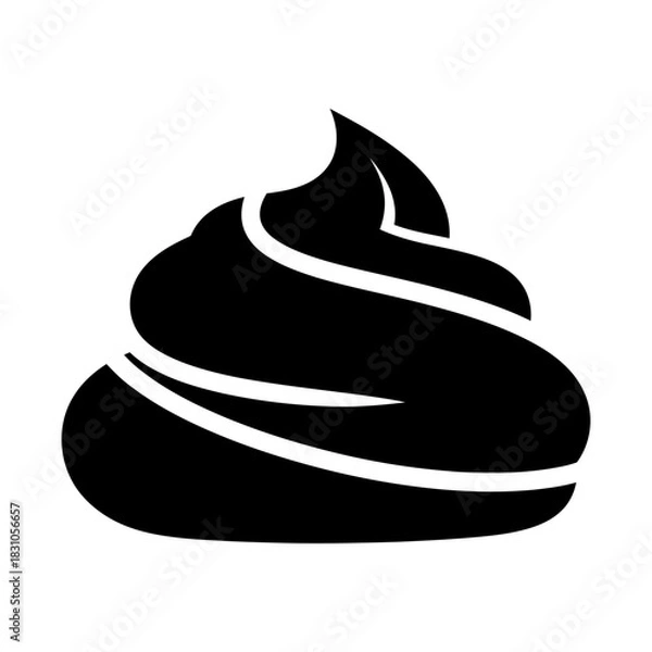 Obraz Swirled Pile Silhouette: Vector Icon Symbol Design