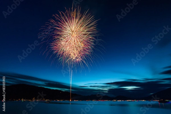 Obraz Whitefish Lake Fireworks