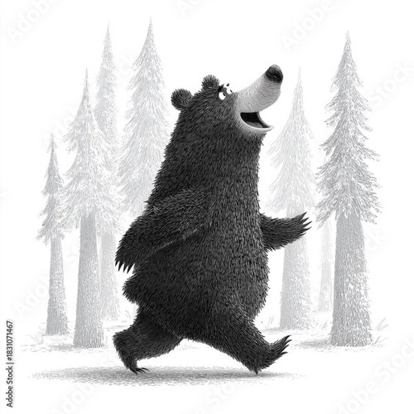 Fototapeta bear in the snow