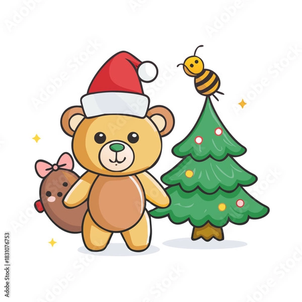Obraz christmas teddy bear